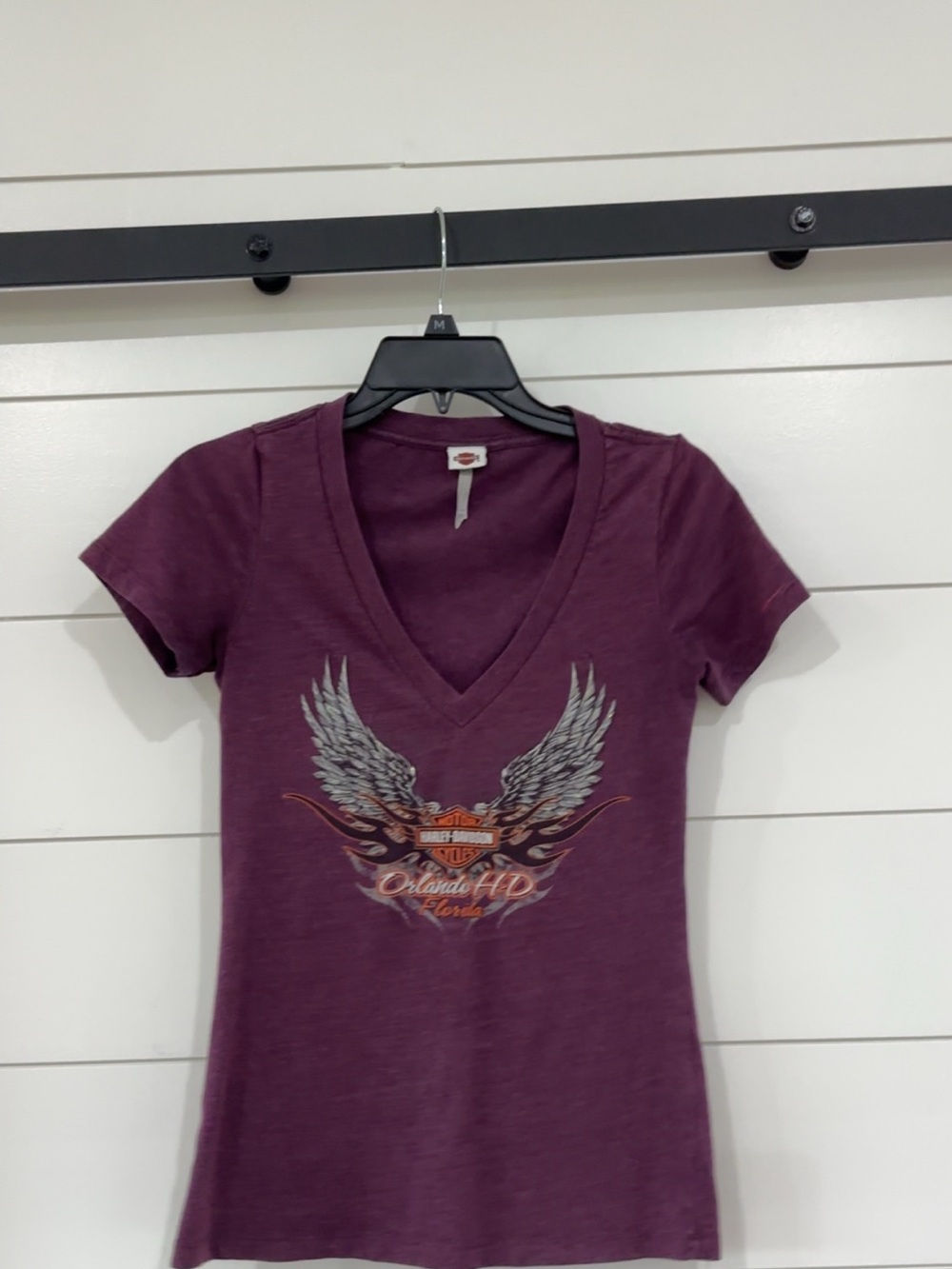Harley-Davidson Women's Plum V-Neck Graphic Tee